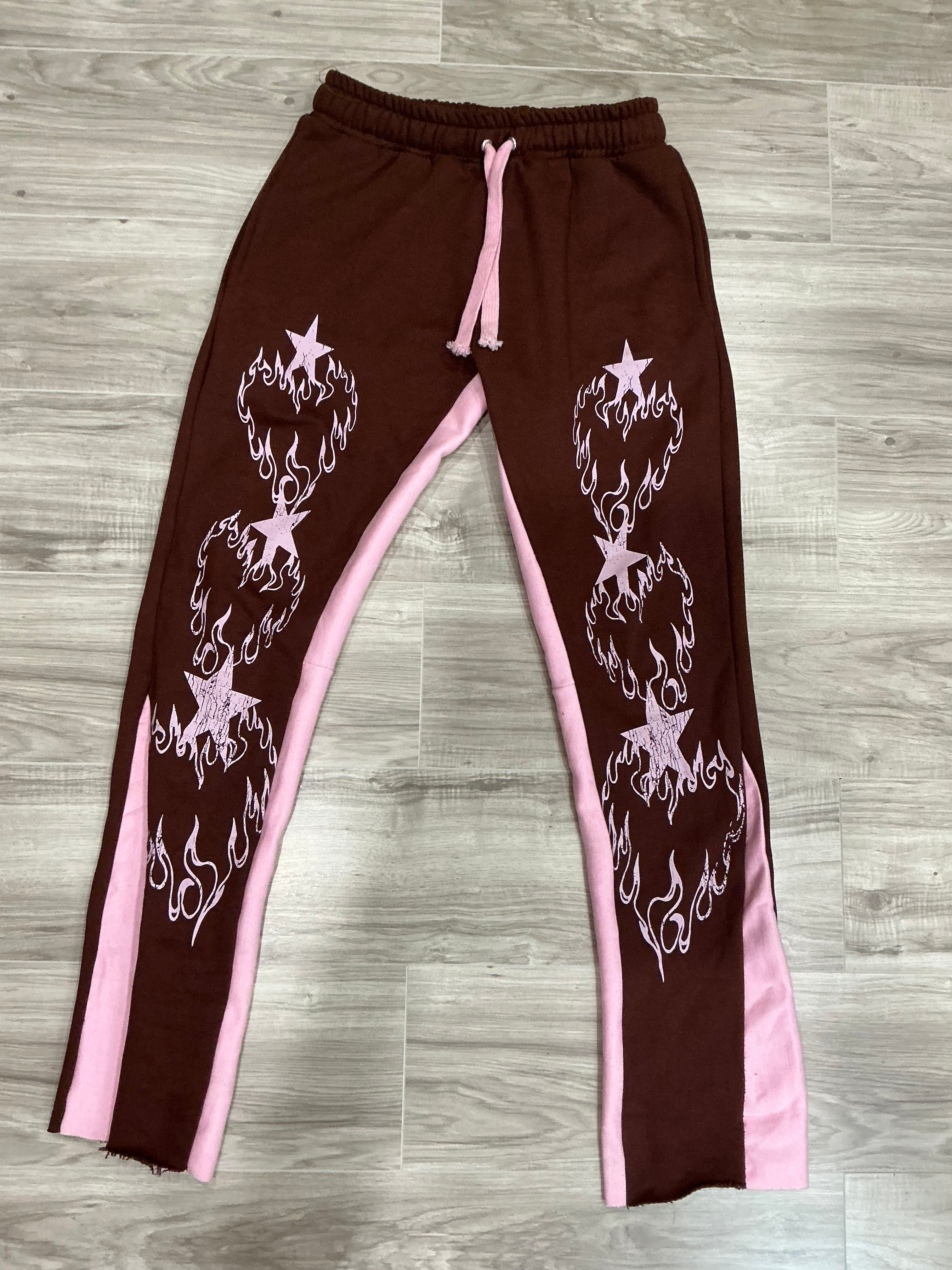 MOCHA PINK FLARED SWEATS