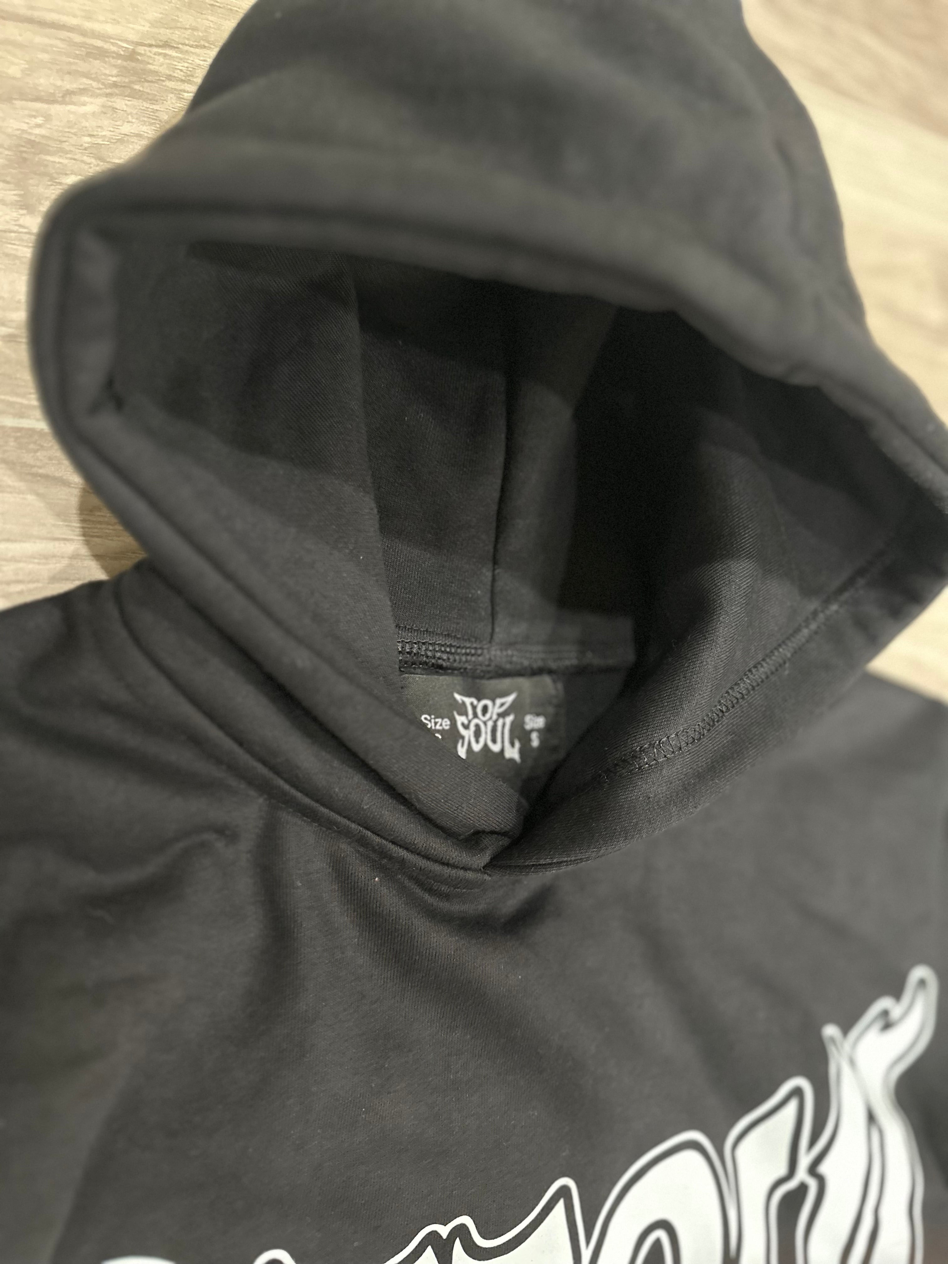 COAL BLACK HOODIE